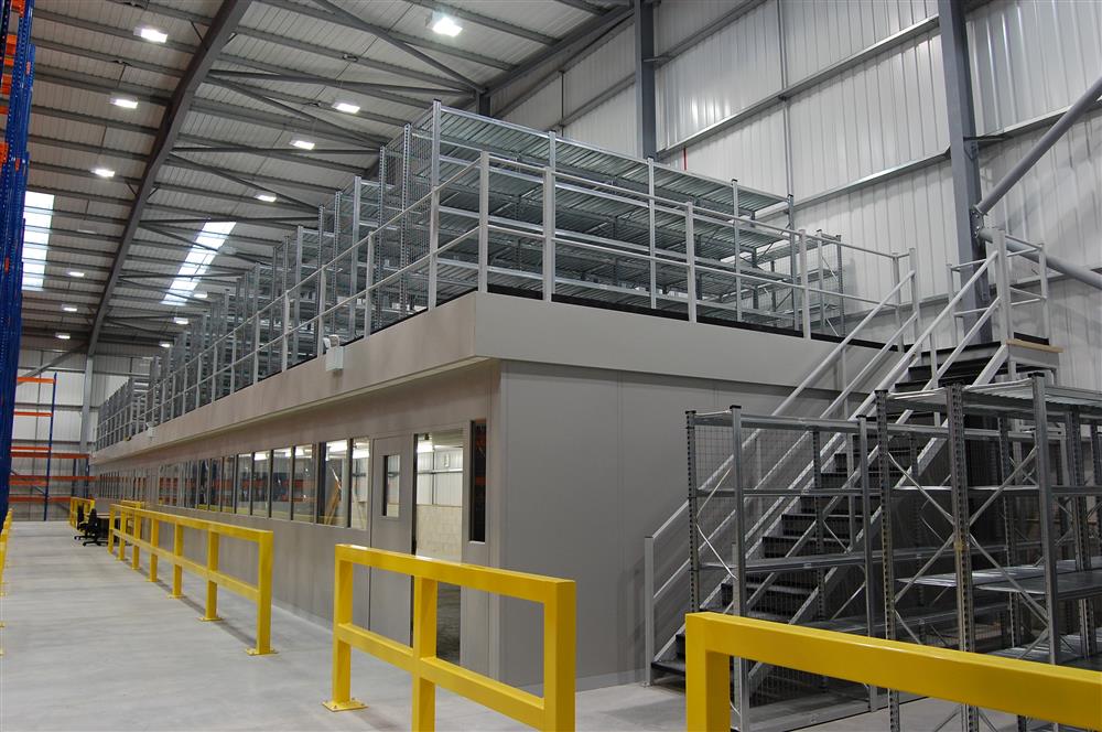 Mezzanine with Shelving & Partitioning